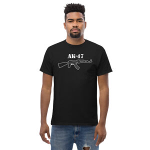AK47 Kalashnikov T-Shirt, 100% cotton μπλουζάκι με το γνωστό ρώσικο Riffle gun.