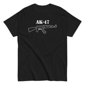 AK47 Kalashnikov T-Shirt, 100% cotton μπλουζάκι με το γνωστό ρώσικο Riffle gun.