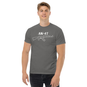 AK47 Kalashnikov T-Shirt, 100% cotton μπλουζάκι με το γνωστό ρώσικο Riffle gun.