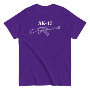 AK47 Kalashnikov T-Shirt, 100% cotton μπλουζάκι με το γνωστό ρώσικο Riffle gun.