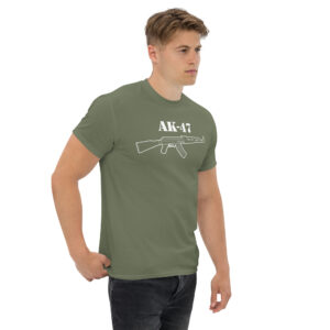 AK47 Kalashnikov T-Shirt, 100% cotton μπλουζάκι με το γνωστό ρώσικο Riffle gun.