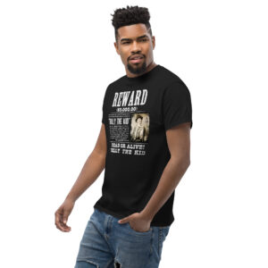 Billy the Kid T-Shirt, 100% cotton μπλουζάκι με το Reward poster από την επικήρυξη του γνωστού κακοποιού Billy the Kid.