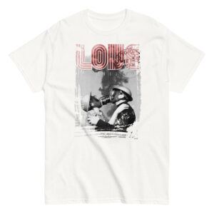 Love is in the Air T-Shirt, 100% cotton μπλουζάκι με ατάκα αγάπης και ένα ζευγάρι που φιλιέται φορώντας αντιασφυξιογόνες μάσκες.