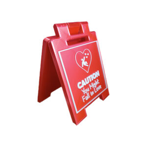 Fall in Love μίνι floor stand, 3D Printed αστείο διακοσμητικό mini σταντ με καρδούλα και την ατάκα 