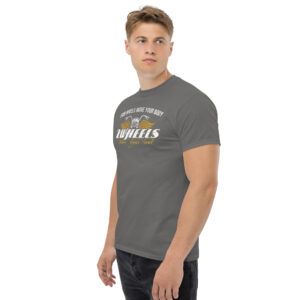 2 Wheels T-Shirt, 100% cotton μπλουζάκι με ατάκα για μηχανές. "Four Wheels move your Body, 2 Wheels Move your Soul".