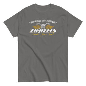 2 Wheels T-Shirt, 100% cotton μπλουζάκι με ατάκα για μηχανές. 