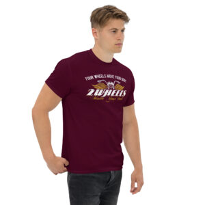 2 Wheels T-Shirt, 100% cotton μπλουζάκι με ατάκα για μηχανές. 