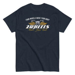 2 Wheels T-Shirt, 100% cotton μπλουζάκι με ατάκα για μηχανές. 