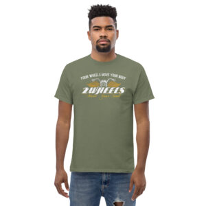 2 Wheels T-Shirt, 100% cotton μπλουζάκι με ατάκα για μηχανές. 
