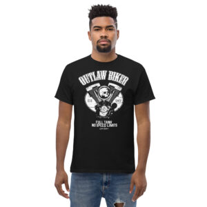 Outlaw Biker T-Shirt, 100% cotton μπλουζάκι με ατάκα για μηχανές. 