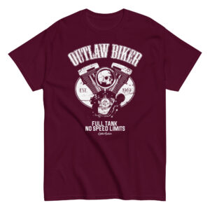 Outlaw Biker T-Shirt, 100% cotton μπλουζάκι με ατάκα για μηχανές. 