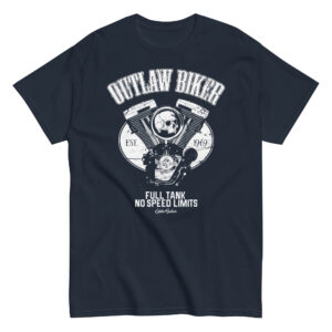 Outlaw Biker T-Shirt, 100% cotton μπλουζάκι με ατάκα για μηχανές. 