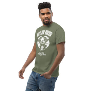 Outlaw Biker T-Shirt, 100% cotton μπλουζάκι με ατάκα για μηχανές. "Full Tank No Speed Limits".