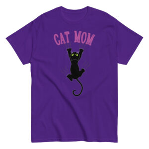 Cat Mom T-Shirt, 100% cotton μπλουζάκι με γατάκι που 