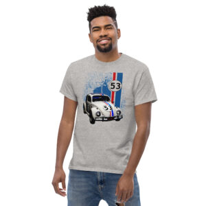 Herbie the Love Bug T-Shirt, 100% cotton μπλουζάκι εμπνευσμένο από την κλασσική ταινία "Το κατσαριδάκι" με το Volkswagen Beetle αμάξι.