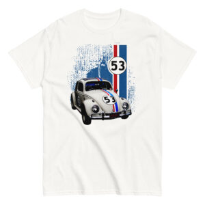 Herbie the Love Bug T-Shirt, 100% cotton μπλουζάκι εμπνευσμένο από την κλασσική ταινία "Το κατσαριδάκι" με το Volkswagen Beetle αμάξι.