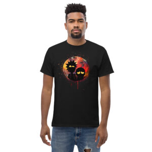 Rick and Morty T-Shirt, 100% cotton αστείο μπλουζάκι εμπνευσμένο από τους καρτούν ήρωες Rick and Morty.