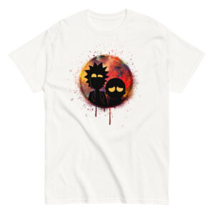Rick and Morty T-Shirt, 100% cotton αστείο μπλουζάκι εμπνευσμένο από τους καρτούν ήρωες Rick and Morty.