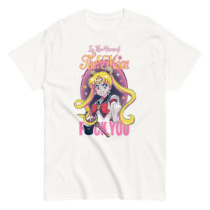 In the Name of Sailor Moon (Fuck You) T-Shirt, 100% cotton αστείο μπλουζάκι εμπνευσμένο από το αγαπημένο 90s καρτούν Sailor Moon.