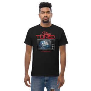 Stay Tuned T-Shirt, 100% cotton μπλουζάκι ενάντια στην προπαγάνδα της τηλεόρασης.