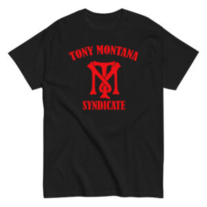 Tony Montana Syndicate T-Shirt, 100% cotton μπλουζάκι εμπνευσμένο από την ταινία 