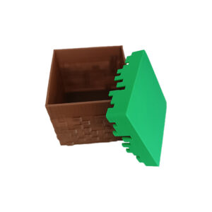 Minecraft Mini Box, 3D Printed κουτί αποθήκευσης εμπνευσμένο από το δημοφιλές video game Minecraft