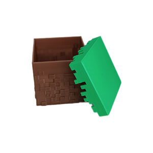 Minecraft Mini Box, 3D Printed κουτί αποθήκευσης εμπνευσμένο από το δημοφιλές video game Minecraft