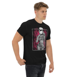 Sexy Stormtrooper T-Shirt, 100% cotton μπλουζάκι εμπνευσμένο από τις ταινίες Star Wars. Sexy girl με μαγιώ μπικίνι και μάσκα Stormtrooper.
