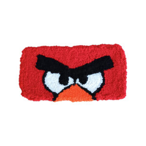 Angry Birds Mini Rug χειροποίητο, κεντημένο στο χέρι με την τεχνική του punch needle. Εμπνευσμένο από το ομώνυμο video game με τα Angry Birds.
