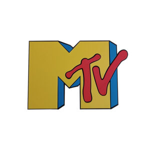 MTV Sign 3D Printed πινακίδα, διακοσμητικό σε 3D εκτύπωση με το iconic λογότυπο του μουσικού καναλιού που ήταν δημοφιλές στα 90s.