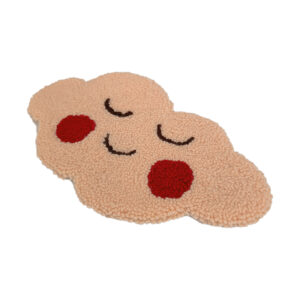 Cute Cloud Mini Rug χειροποίητο, κεντημένο στο χέρι με την τεχνική του punch needle. Σε σχήμα σύννεφο.