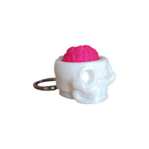 Skull clicker Μπρελόκ. 3D Printed Keychain σε σχήμα νεκροκεφαλής με εγκέφαλο. Anti-Stress κρανίο για να ξε-αγχώνεσαι...δουλεύει...σε εμάς...