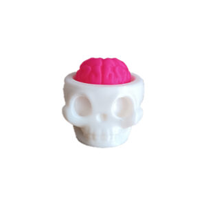 Skull clicker Μπρελόκ. 3D Printed Keychain σε σχήμα νεκροκεφαλής με εγκέφαλο. Anti-Stress κρανίο για να ξε-αγχώνεσαι...δουλεύει...σε εμάς...