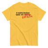 Η πολλή δουλειά T-Shirt, 100% cotton μπλουζάκι με αστεία σαρκαστική ατάκα και αποκατάσταση της γνωστής παροιμίας "Η πολλή δουλειά τρώει τον αφέντη".