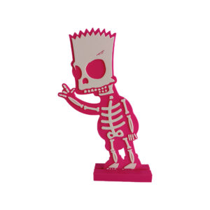 Bart Skeleton 3D Printed πινακίδα, διακοσμητικό σε 3D εκτύπωση με τον Bart Simpson σκελετό. Με αποσπώμενη βάση για να κολλιέται και σε οριζόντια επιφάνεια.
