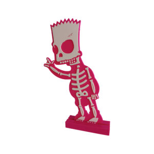 Bart Skeleton 3D Printed πινακίδα, διακοσμητικό σε 3D εκτύπωση με τον Bart Simpson σκελετό. Με αποσπώμενη βάση για να κολλιέται και σε οριζόντια επιφάνεια.