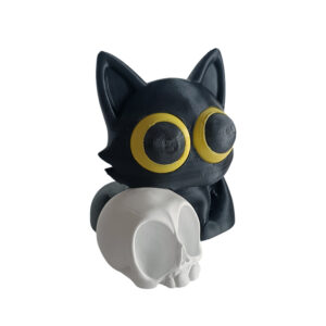 Creepy Cute Kitten 3d printed επιτραπέζιο διακοσμητικό χαριτωμένο γατάκι με νεκροκεφαλή!!