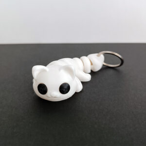 Μπρελόκ Γατάκι. 3D Printed cat keychain με κινούμενα μέρη το οποίο λειτουργεί και σαν anti stress fidget toy.