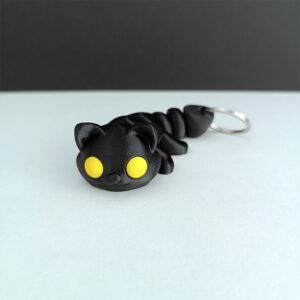 Μπρελόκ Γατάκι. 3D Printed cat keychain με κινούμενα μέρη το οποίο λειτουργεί και σαν anti stress fidget toy.