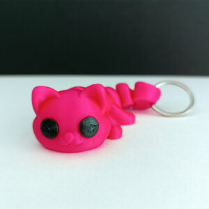 Μπρελόκ Γατάκι. 3D Printed cat keychain με κινούμενα μέρη το οποίο λειτουργεί και σαν anti stress fidget toy.