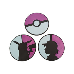 Pokemon Coaster Set, 3d Printed σετ σουβέρ εμπνευσμένο από το παιδικό Pokemon και τον Pikachu.