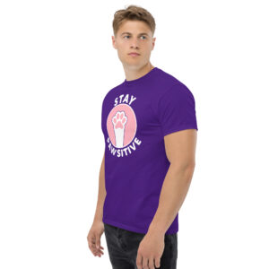 Stay Pawsitive T-Shirt, 100% cotton μπλουζάκι με παράφραση του Stay Positive και μια cute πατούσα γάτας.