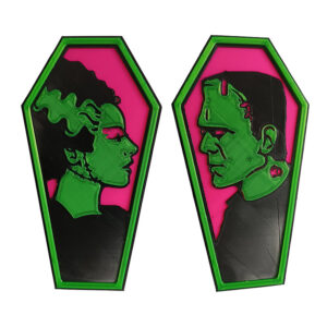 Frankenstein & Bride 3D Printed Διακοσμητικά | Retro Gothic Horror Set | Handmade & Eco Friendly