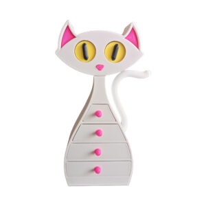 3D Printed Γάτα Μπιζουτιέρα – Cute Μπιζουτιέρα με 6 Συρταράκια | Οργάνωση Κοσμημάτων