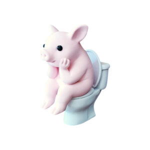 Funny Pig on Toilet