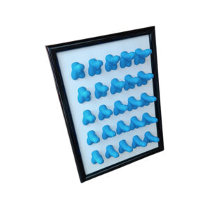 Πούτσες Μπλε, 3d Art Frame, διακοσμητική κορνίζα με μπλε πουτσάκια.